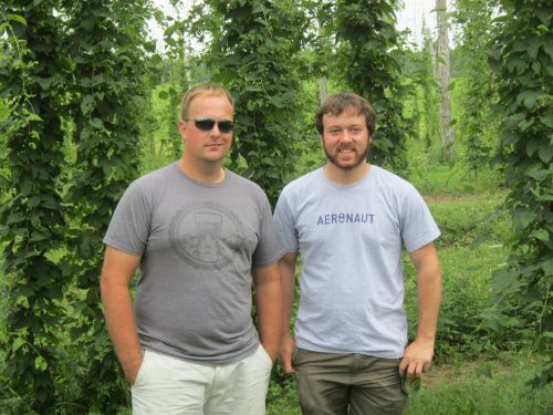 Me and Peter at the Hop Yard.